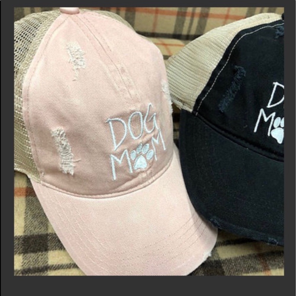 Dog mom pony tail hats NWT